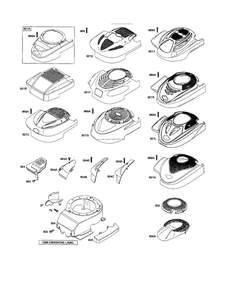 Blower-Housing Diagram and Parts List for 123K02-0353-E1  Briggs and Stratton Engine